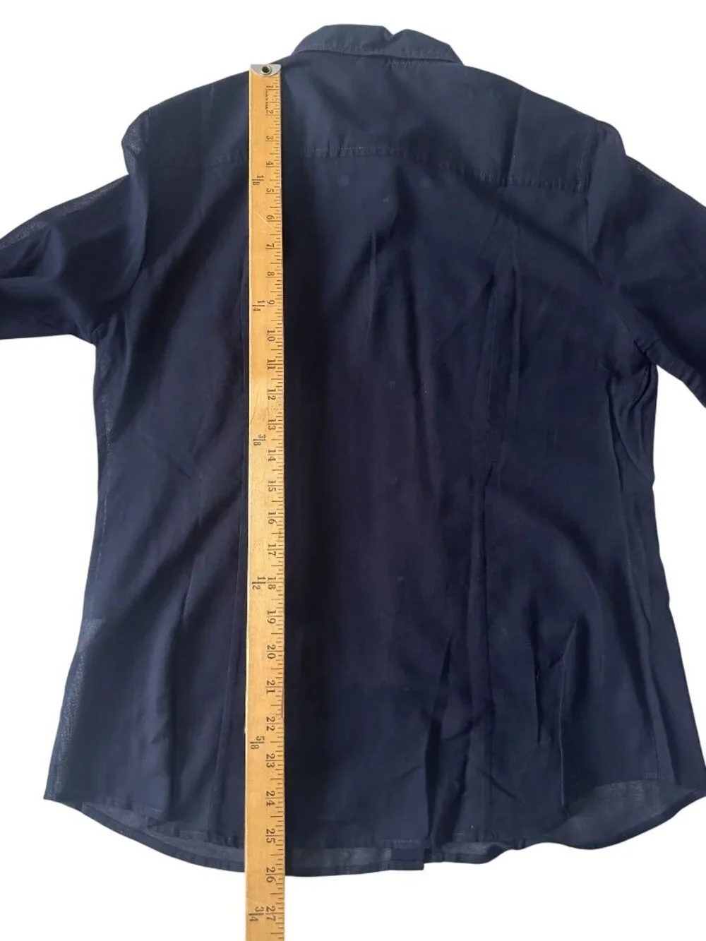 J.Crew Vintage Navy Cotton Utility Shirt Roll Tab Sleeves Petite Large